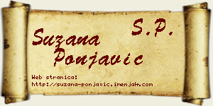 Suzana Ponjavić vizit kartica
